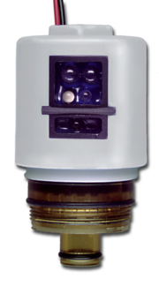 Bi stable integrated cartridge valve, DN 7 urinal applications