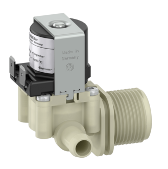 Servo-controlled Solenoid Valve NC, DN 7, Angle Valve Outlet Lateral